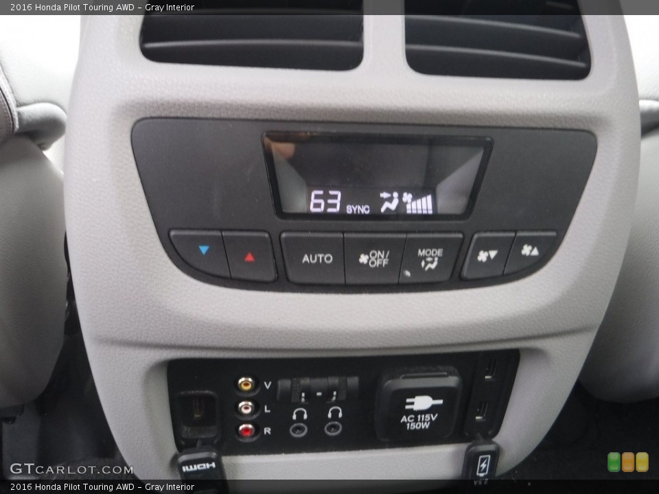 Gray Interior Controls for the 2016 Honda Pilot Touring AWD #142836681