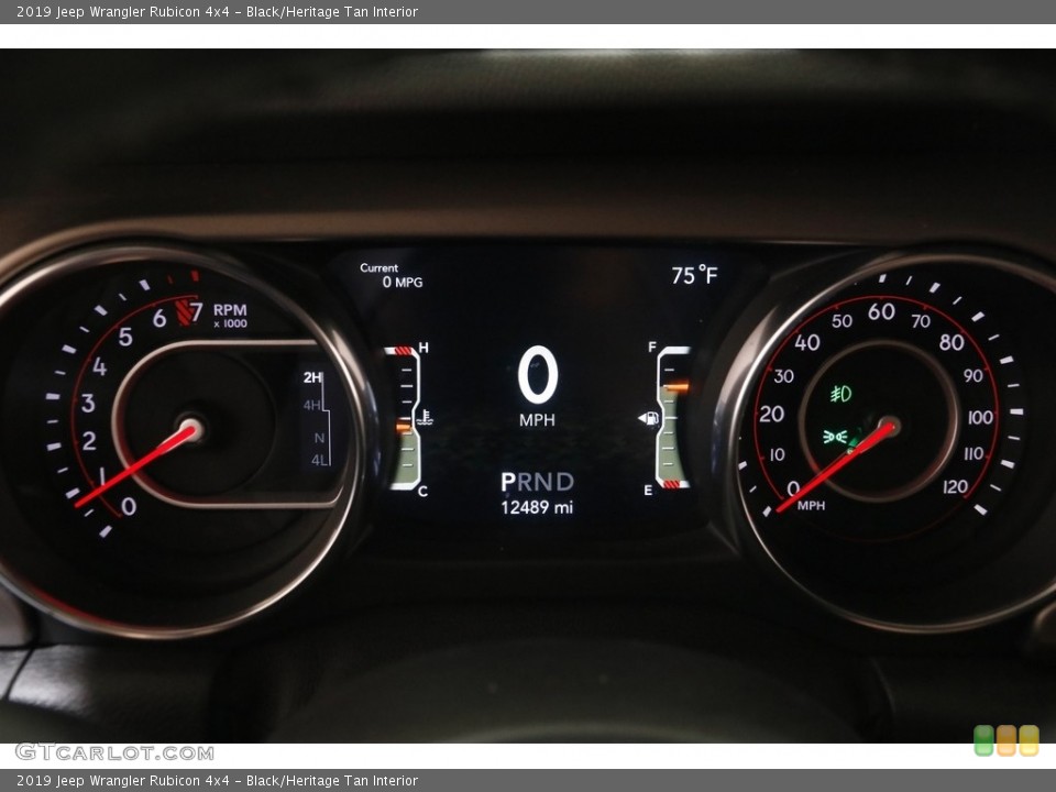 Black/Heritage Tan Interior Gauges for the 2019 Jeep Wrangler Rubicon 4x4 #142837500