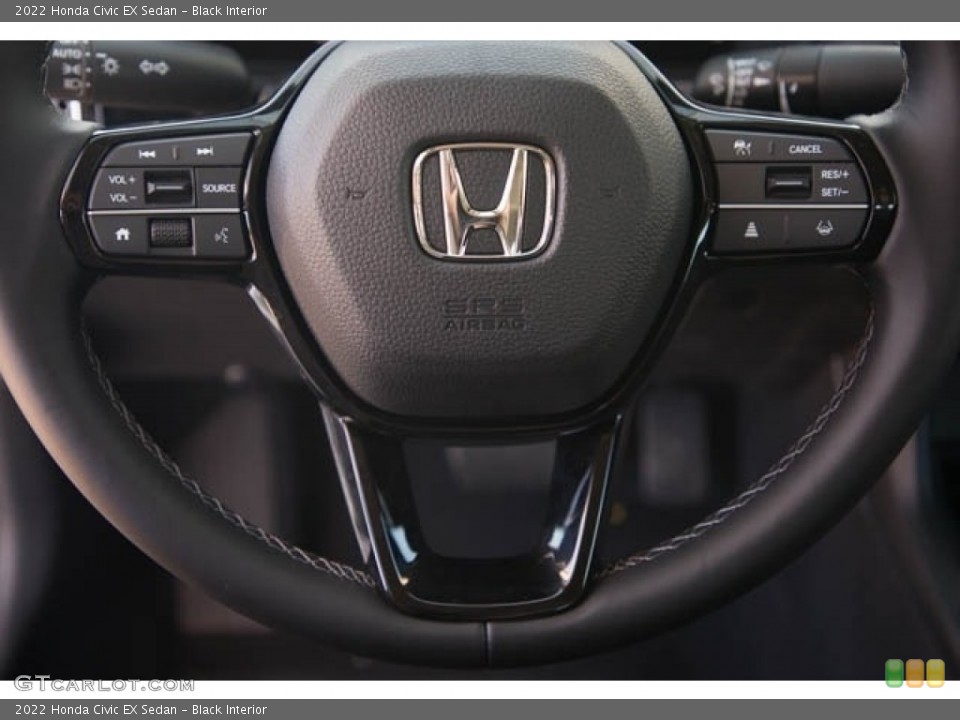 Black Interior Steering Wheel for the 2022 Honda Civic EX Sedan #142838034