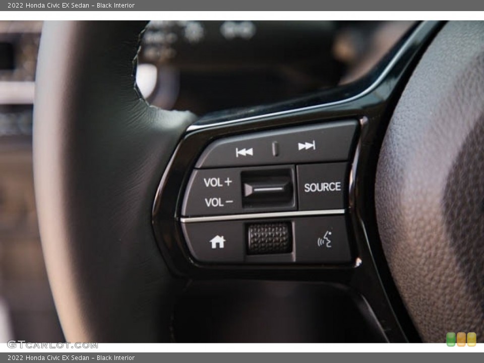Black Interior Steering Wheel for the 2022 Honda Civic EX Sedan #142838053