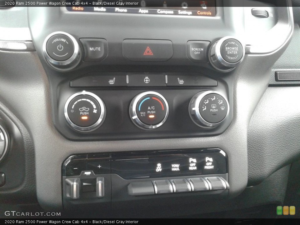 Black/Diesel Gray Interior Controls for the 2020 Ram 2500 Power Wagon Crew Cab 4x4 #142838151