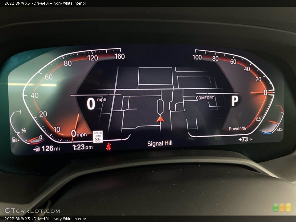 Ivory White Interior Navigation for the 2022 BMW X5 xDrive40i #142838508