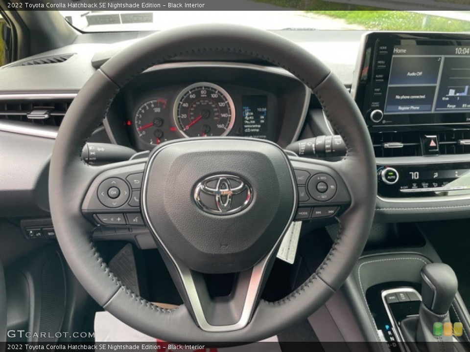 Black Interior Steering Wheel for the 2022 Toyota Corolla Hatchback SE Nightshade Edition #142839174