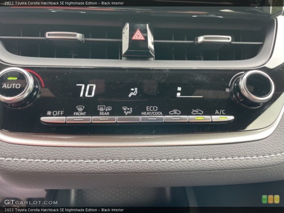 Black Interior Controls for the 2022 Toyota Corolla Hatchback SE Nightshade Edition #142839384
