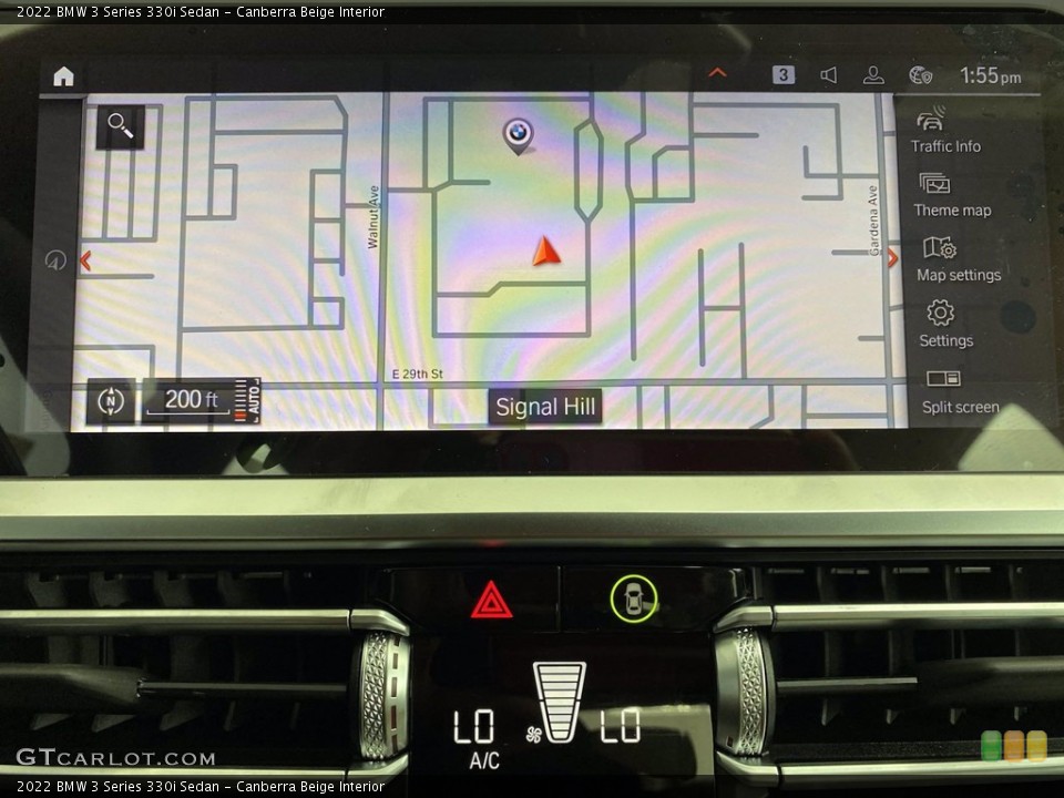 Canberra Beige Interior Navigation for the 2022 BMW 3 Series 330i Sedan #142841536