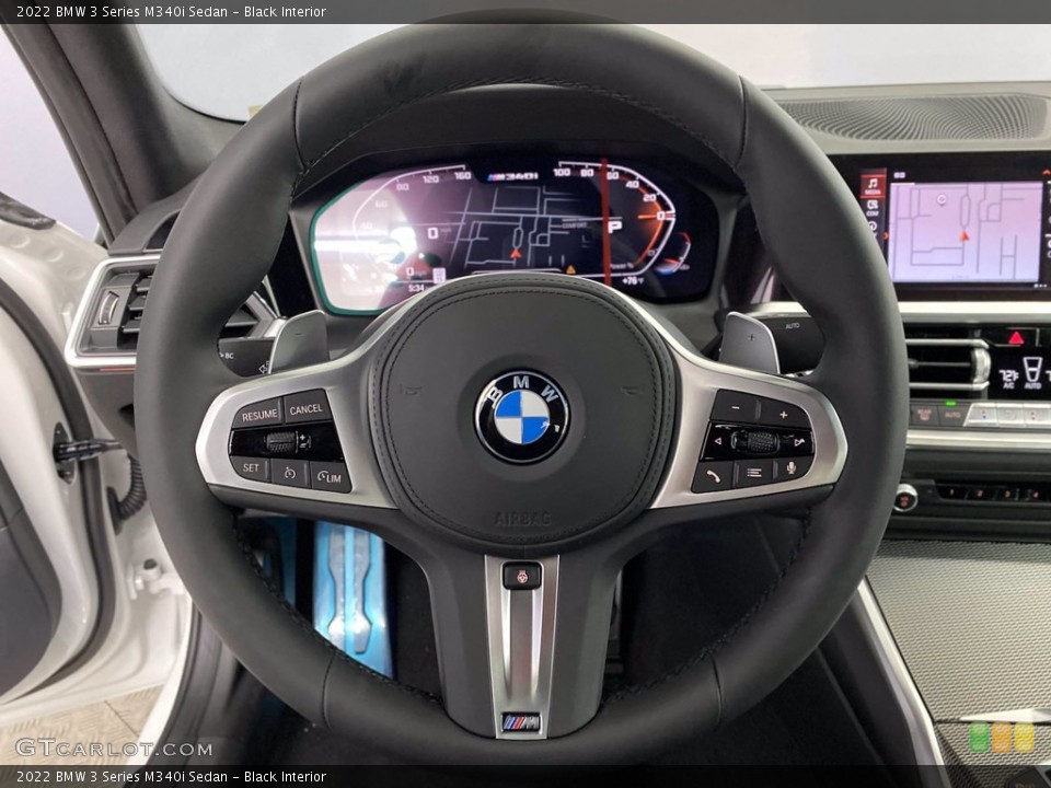 Black Interior Steering Wheel for the 2022 BMW 3 Series M340i Sedan #142842147