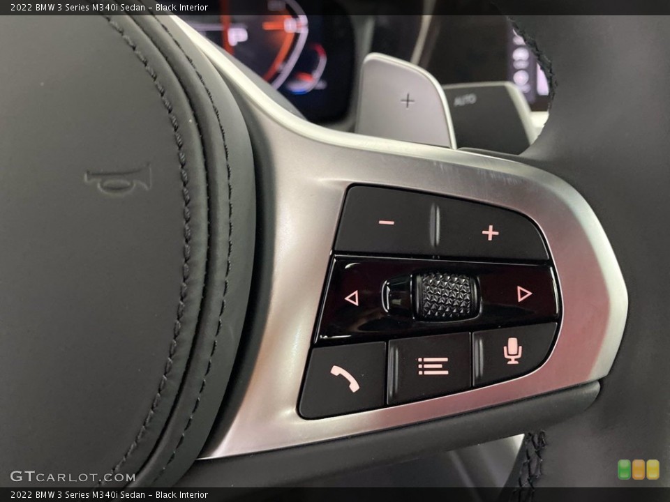 Black Interior Steering Wheel for the 2022 BMW 3 Series M340i Sedan #142842195