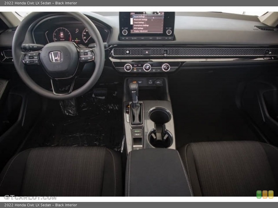 Black Interior Dashboard for the 2022 Honda Civic LX Sedan #142842339