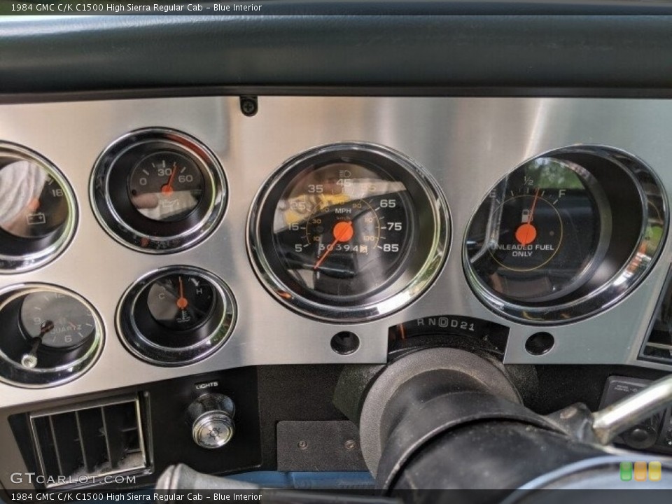 Blue Interior Gauges for the 1984 GMC C/K C1500 High Sierra Regular Cab #142842918