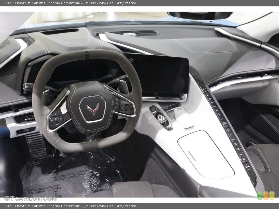 Jet Black/Sky Cool Gray Interior Dashboard for the 2020 Chevrolet Corvette Stingray Convertible #142844994