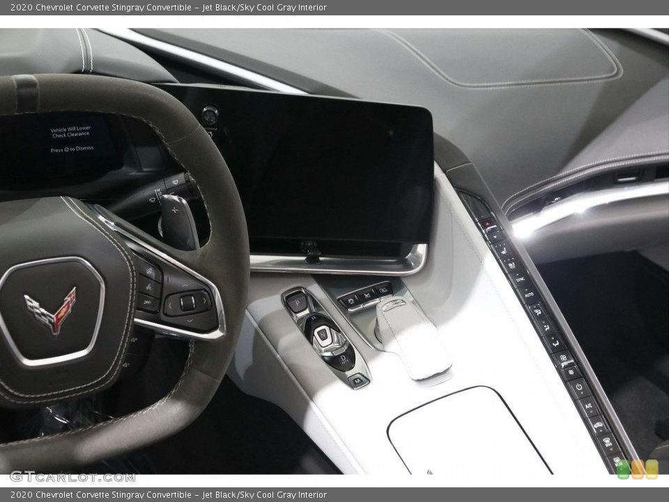 Jet Black/Sky Cool Gray Interior Controls for the 2020 Chevrolet Corvette Stingray Convertible #142845018