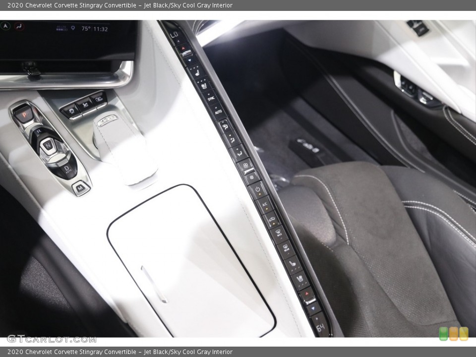 Jet Black/Sky Cool Gray Interior Controls for the 2020 Chevrolet Corvette Stingray Convertible #142845063