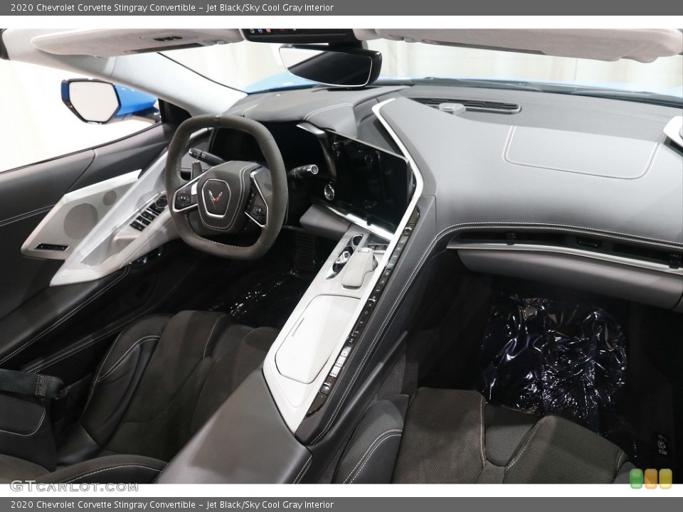 Jet Black/Sky Cool Gray Interior Dashboard for the 2020 Chevrolet Corvette Stingray Convertible #142845072
