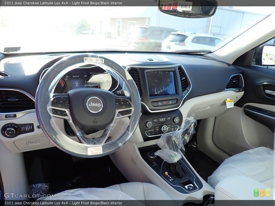 Light Frost Beige/Black Interior Dashboard for the 2021 Jeep Cherokee Latitude Lux 4x4 #142846178