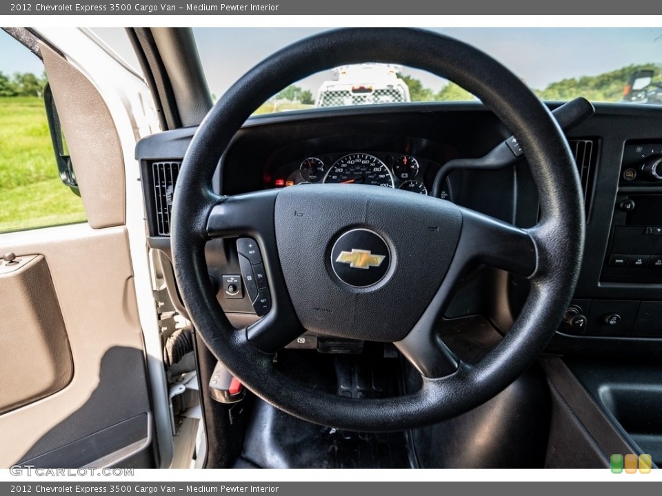 Medium Pewter Interior Steering Wheel for the 2012 Chevrolet Express 3500 Cargo Van #142846632