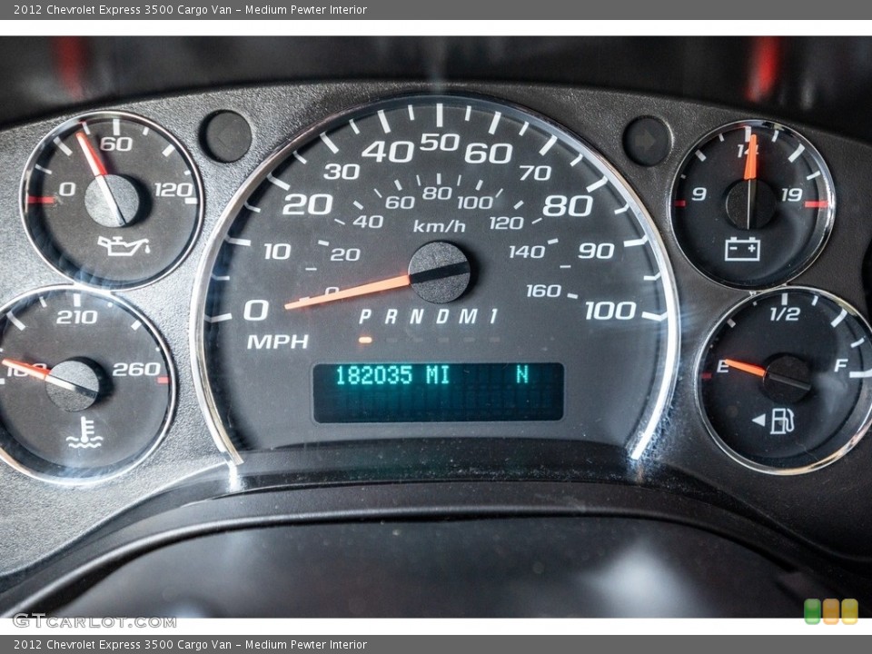 Medium Pewter Interior Gauges for the 2012 Chevrolet Express 3500 Cargo Van #142846682