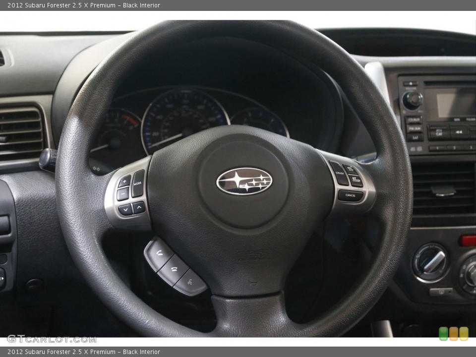 Black Interior Steering Wheel for the 2012 Subaru Forester 2.5 X Premium #142847399