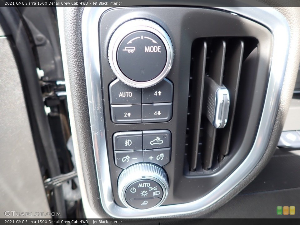 Jet Black Interior Controls for the 2021 GMC Sierra 1500 Denali Crew Cab 4WD #142850231