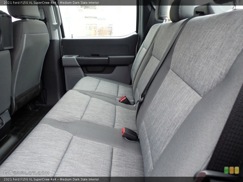 Medium Dark Slate Interior Rear Seat for the 2021 Ford F150 XL SuperCrew 4x4 #142850267
