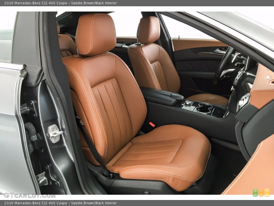 Saddle Brown/Black Interior Front Seat for the 2016 Mercedes-Benz CLS 400 Coupe #142851980