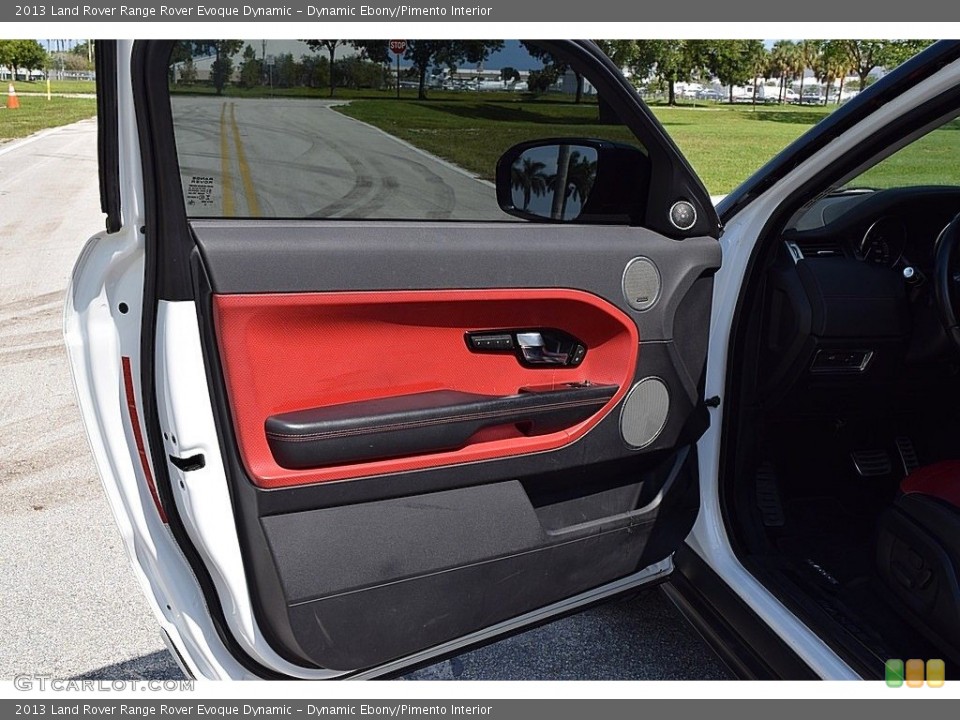 Dynamic Ebony/Pimento Interior Door Panel for the 2013 Land Rover Range Rover Evoque Dynamic #142852892