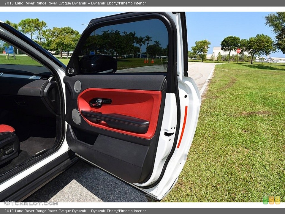 Dynamic Ebony/Pimento Interior Door Panel for the 2013 Land Rover Range Rover Evoque Dynamic #142853060