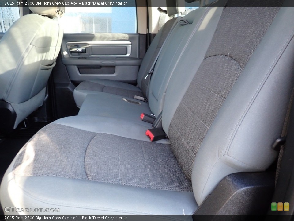 Black/Diesel Gray Interior Rear Seat for the 2015 Ram 2500 Big Horn Crew Cab 4x4 #142857017