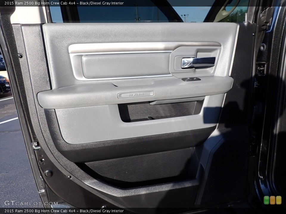 Black/Diesel Gray Interior Door Panel for the 2015 Ram 2500 Big Horn Crew Cab 4x4 #142857077