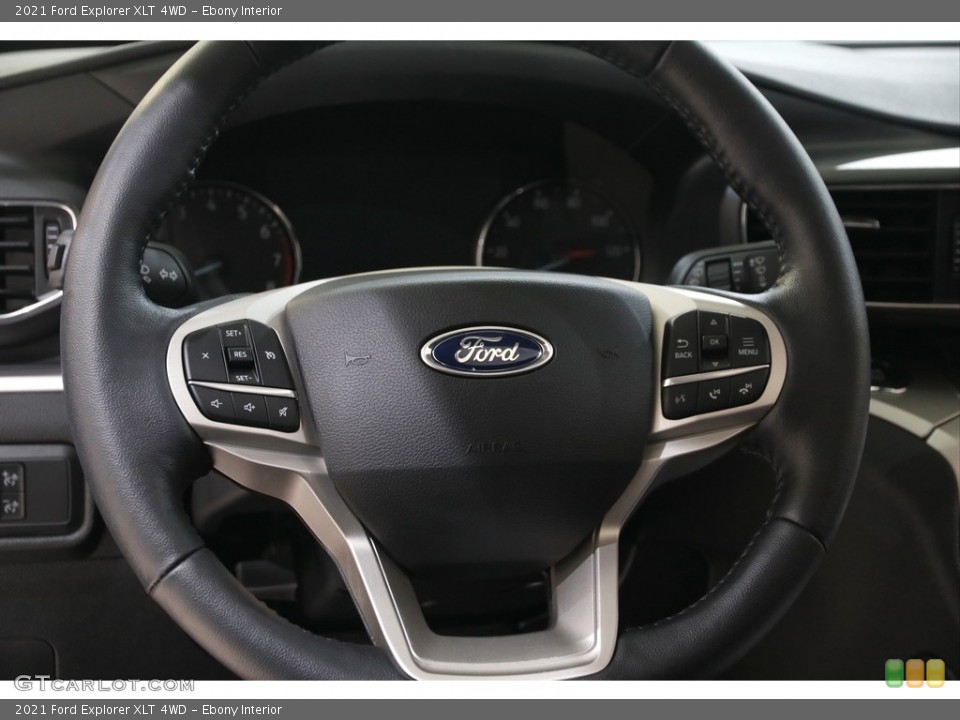 Ebony Interior Steering Wheel for the 2021 Ford Explorer XLT 4WD #142858925