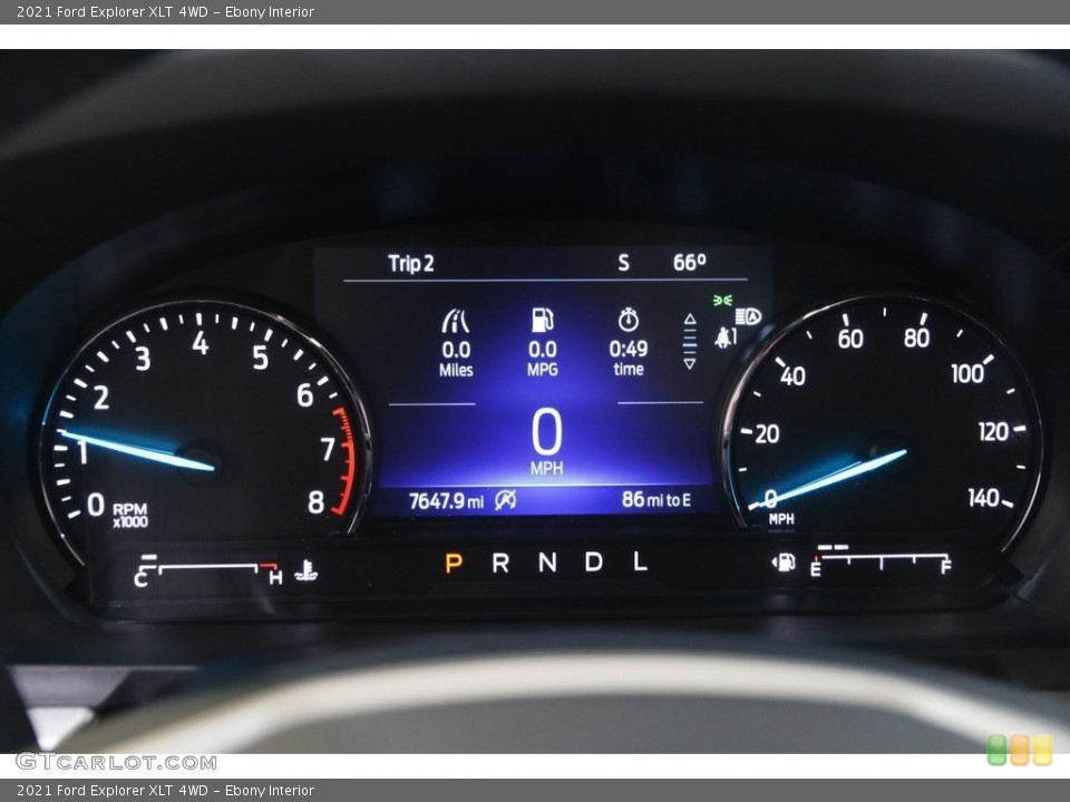 Ebony Interior Gauges for the 2021 Ford Explorer XLT 4WD #142858940