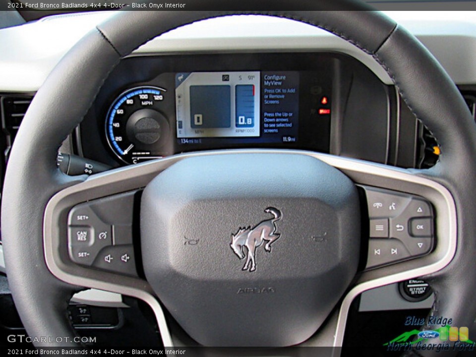 Black Onyx Interior Steering Wheel for the 2021 Ford Bronco Badlands 4x4 4-Door #142863373