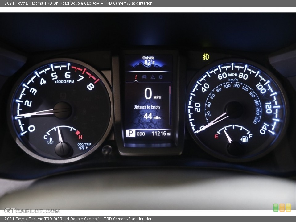 TRD Cement/Black Interior Gauges for the 2021 Toyota Tacoma TRD Off Road Double Cab 4x4 #142864741
