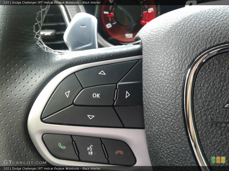 Black Interior Steering Wheel for the 2021 Dodge Challenger SRT Hellcat Redeye Widebody #142870752
