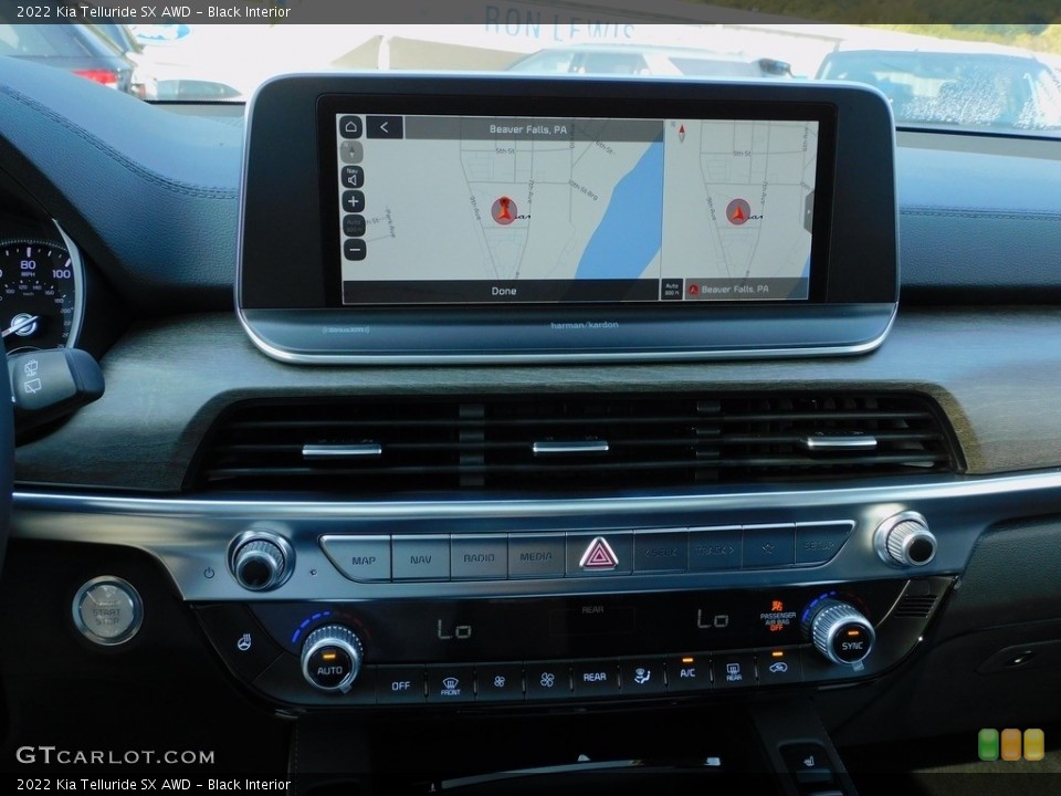 Black Interior Navigation for the 2022 Kia Telluride SX AWD #142874848