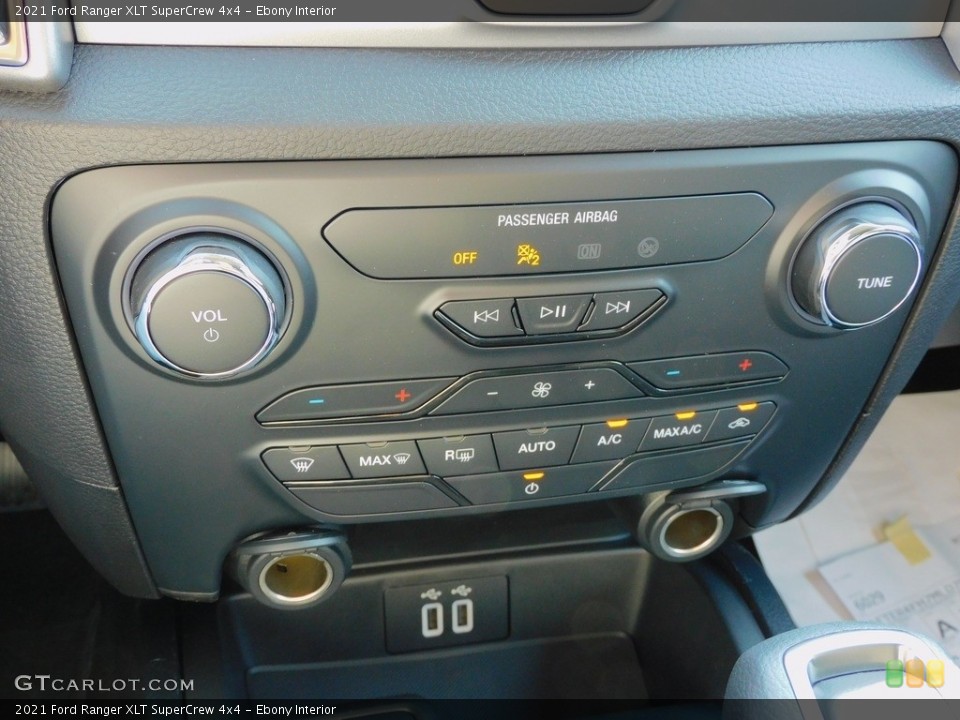 Ebony Interior Controls for the 2021 Ford Ranger XLT SuperCrew 4x4 #142878799