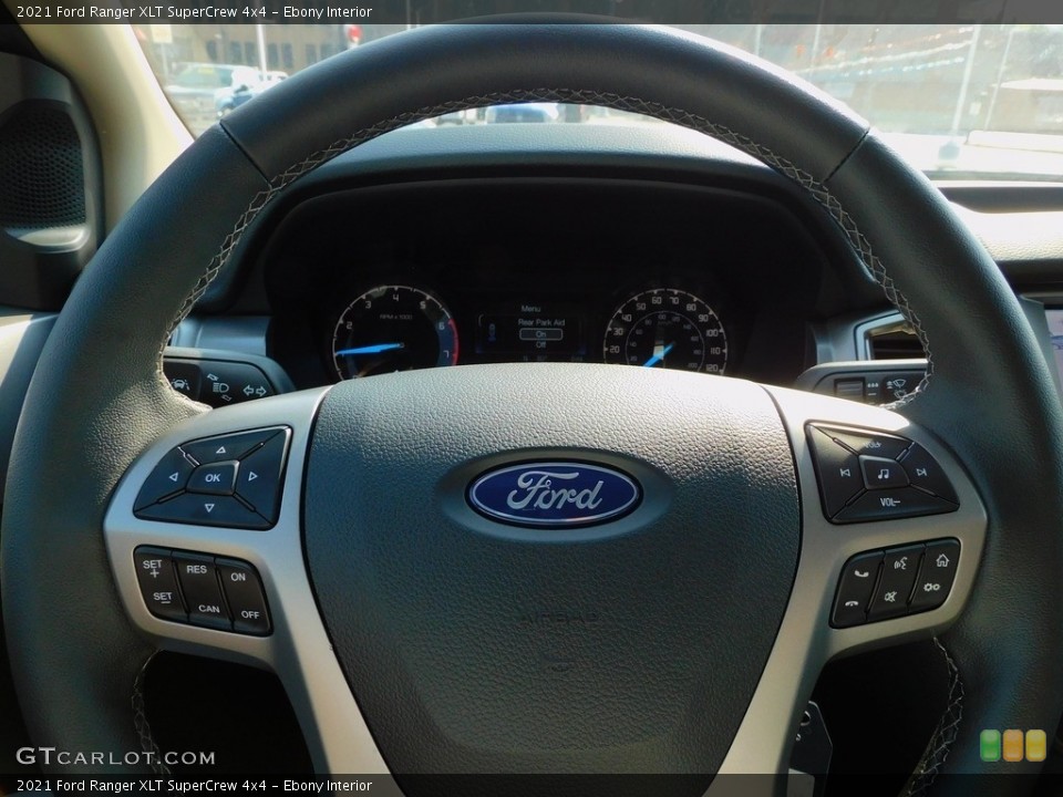 Ebony Interior Steering Wheel for the 2021 Ford Ranger XLT SuperCrew 4x4 #142878829