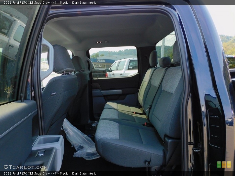 Medium Dark Slate Interior Rear Seat for the 2021 Ford F150 XLT SuperCrew 4x4 #142880074