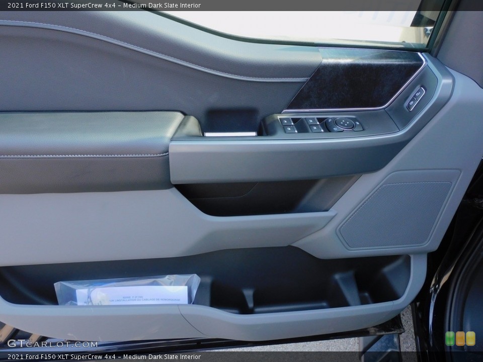 Medium Dark Slate Interior Door Panel for the 2021 Ford F150 XLT SuperCrew 4x4 #142880106
