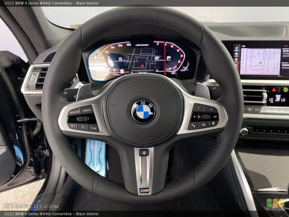 Black Interior Steering Wheel for the 2022 BMW 4 Series M440i Convertible #142883551