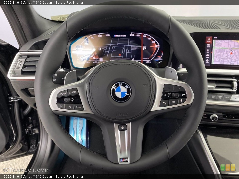 Tacora Red Interior Steering Wheel for the 2022 BMW 3 Series M340i Sedan #142884166