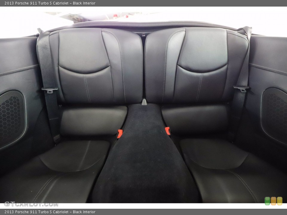 Black Interior Rear Seat for the 2013 Porsche 911 Turbo S Cabriolet #142884628