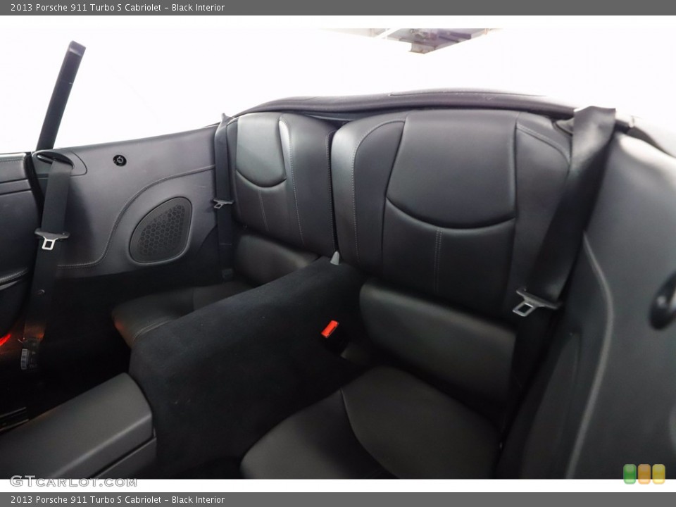 Black Interior Rear Seat for the 2013 Porsche 911 Turbo S Cabriolet #142884661