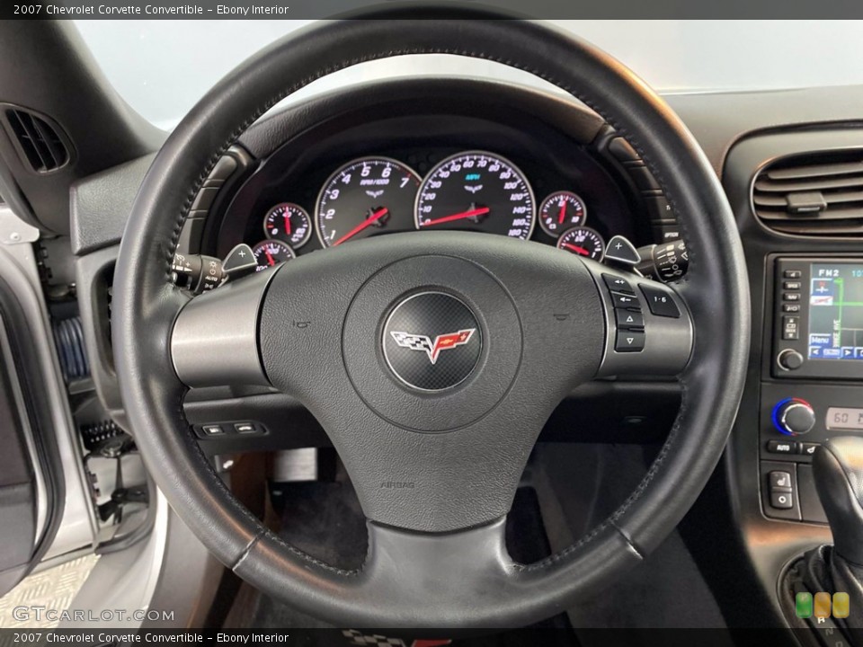 Ebony Interior Steering Wheel for the 2007 Chevrolet Corvette Convertible #142888288
