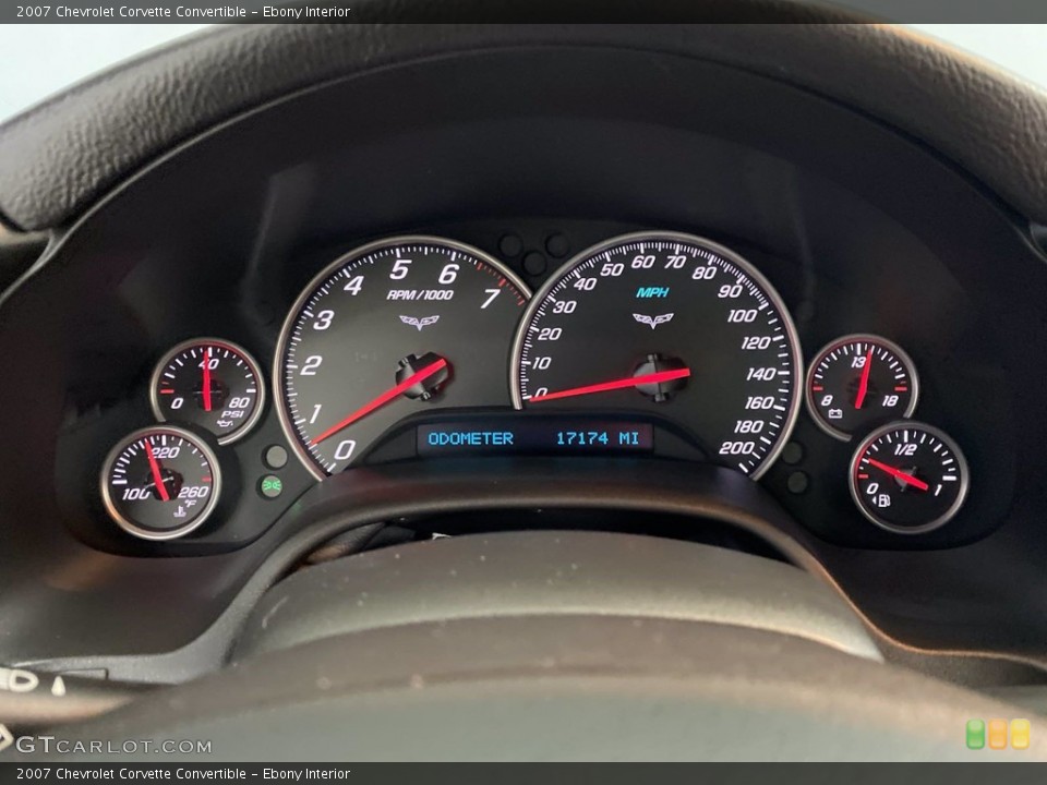 Ebony Interior Gauges for the 2007 Chevrolet Corvette Convertible #142888372