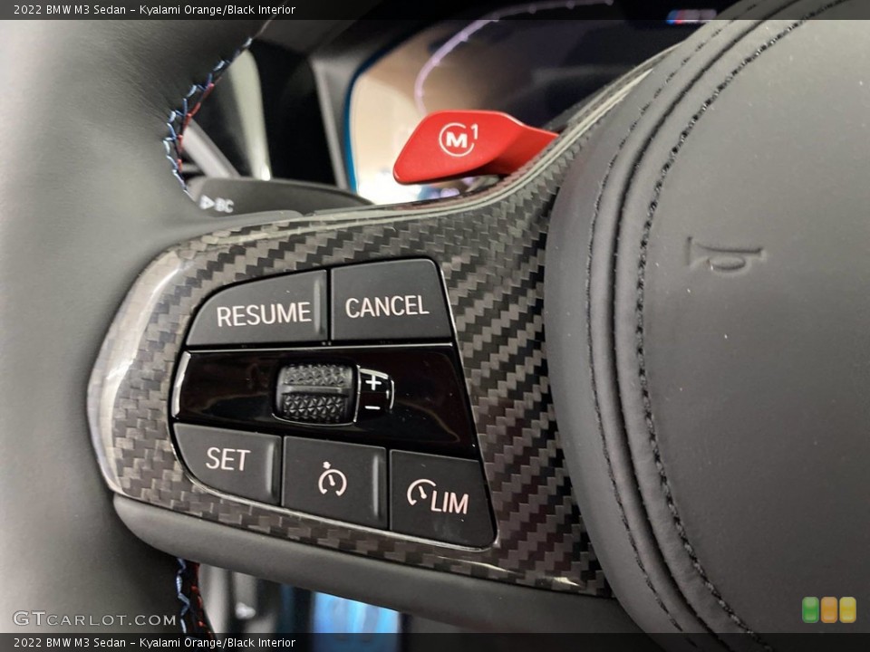 Kyalami Orange/Black Interior Steering Wheel for the 2022 BMW M3 Sedan #142889134