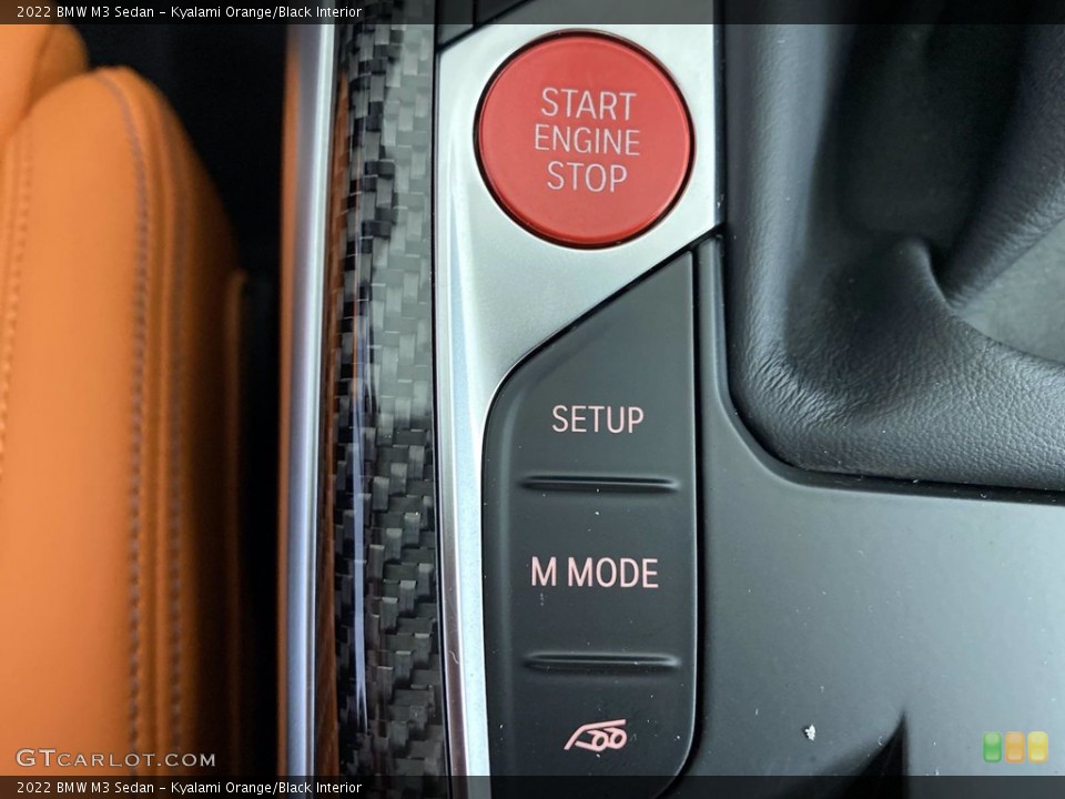 Kyalami Orange/Black Interior Controls for the 2022 BMW M3 Sedan #142889269
