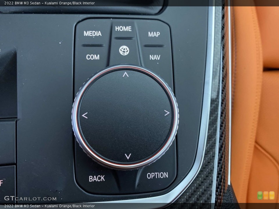 Kyalami Orange/Black Interior Controls for the 2022 BMW M3 Sedan #142889296