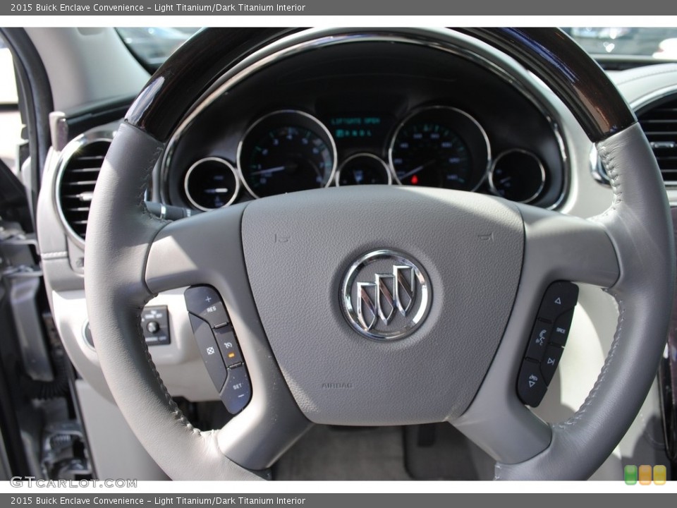 Light Titanium/Dark Titanium Interior Steering Wheel for the 2015 Buick Enclave Convenience #142894677