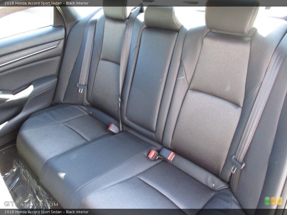 Black Interior Rear Seat for the 2018 Honda Accord Sport Sedan #142896187