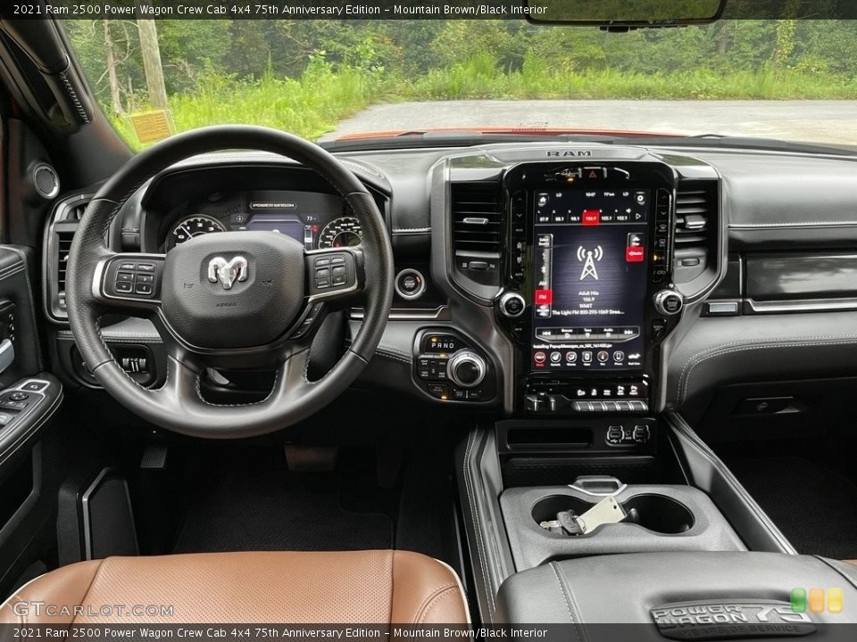 Mountain Brown/Black Interior Dashboard for the 2021 Ram 2500 Power Wagon Crew Cab 4x4 75th Anniversary Edition #142898014